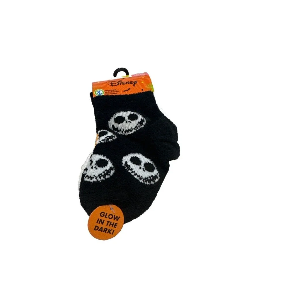 Disney Socks 12-24M Glow In The Dark Tim Burton The Nightmare Before Christmas